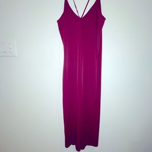 Medium wine colored midi cocktail dress